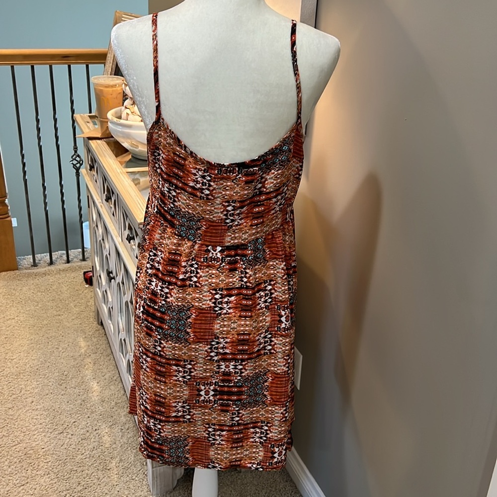 Ladies BELLINO Aztec Print Strappy Mini Dress M - Picture 4 of 9
